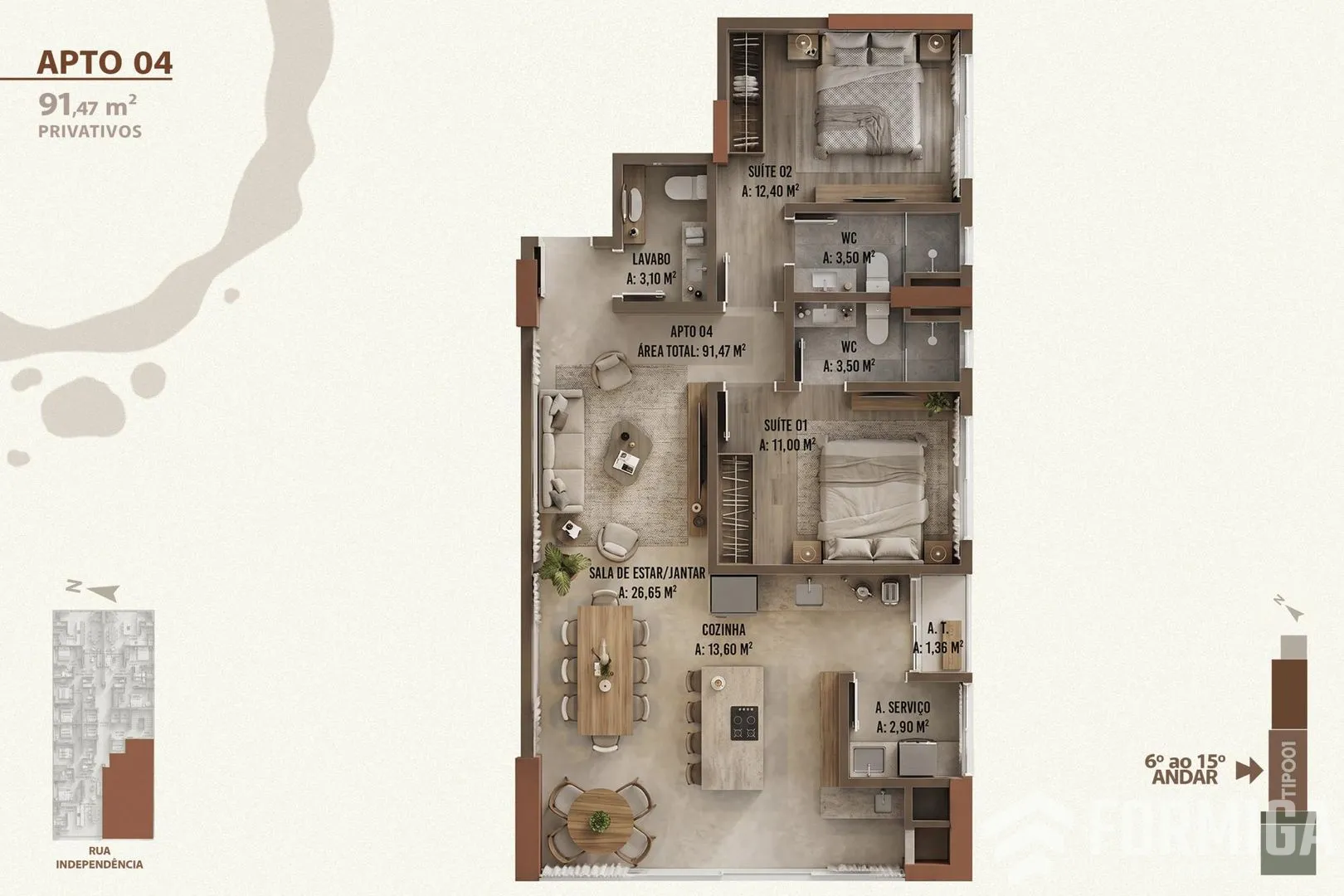 Foto 4 de apartamento em Chapecó