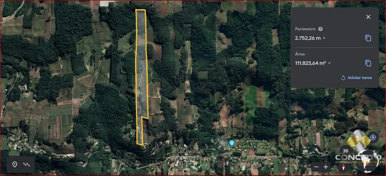 Área de terras para atividade comercial