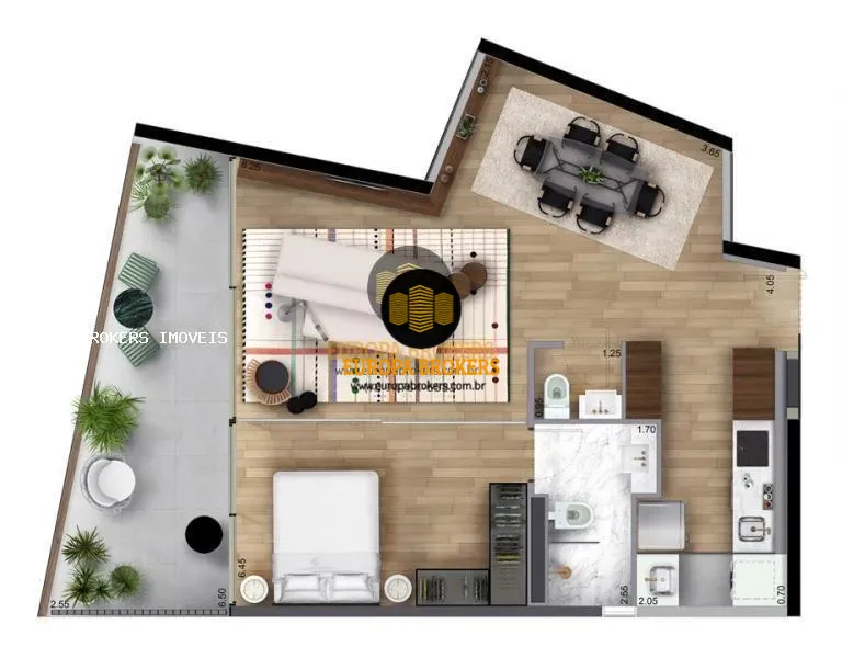 PLANTA DE 69M²