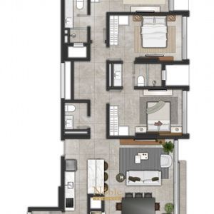 Apartamento com 108m², 3 dormitórios, 3 suítes, 2 vagas no Urban em Torres para Comprar