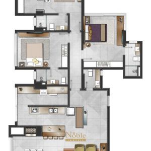 Apartamento com 110m², 3 dormitórios, 3 suítes, 2 vagas no Montalcino em Torres para Comprar
