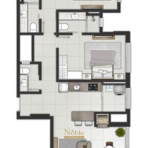 Apartamento com 97m², 2 dormitórios, 2 suítes, 1 vaga no Rosa dos Ventos em Torres para Comprar