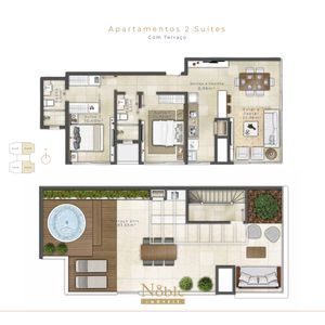 Apartamento com 166m², 2 dormitórios, 2 suítes, 2 vagas no La Vistara em Torres para Comprar