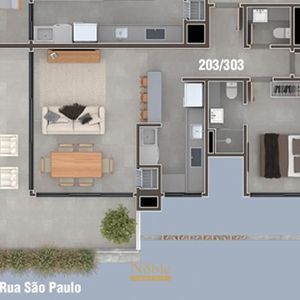 Apartamento com 99m², 2 dormitórios, 2 suítes, 2 vagas no Florença em Torres para Comprar