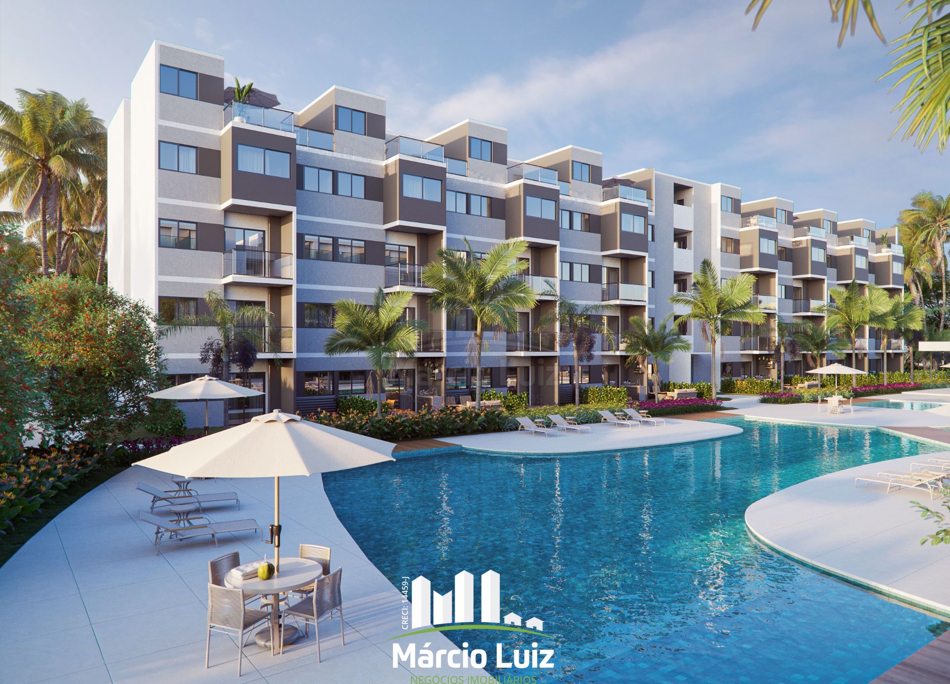 Rooftop Stúdio de 51,28m² no Boulevard Praia dos Carneiros