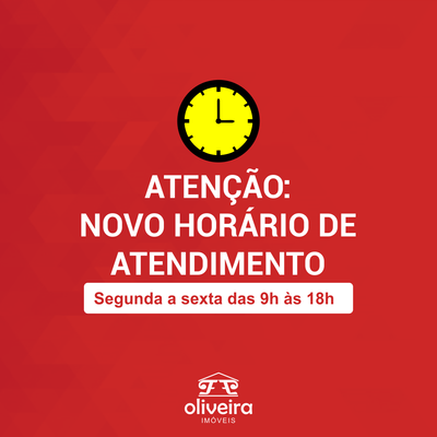 Novo horário de atendimento na Oliveira Imóveis