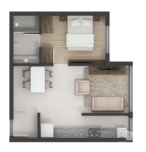 Apartamento com 1 Dormitórios à venda, 44 m² por R$ 425.000,00