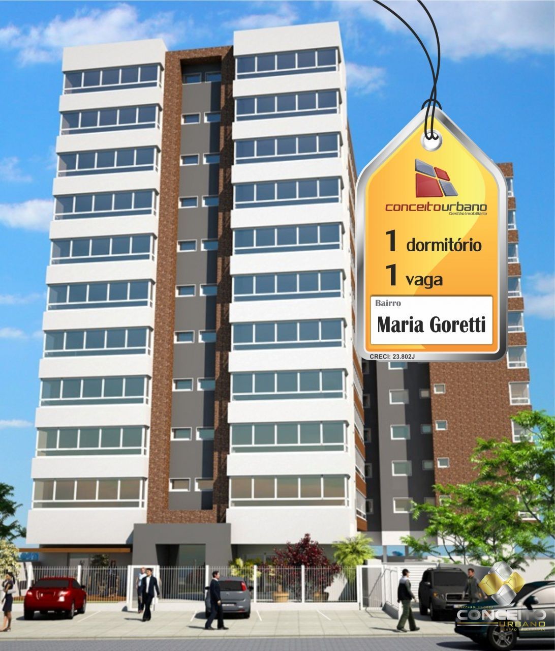 Apartamento à venda com 1 quarto, 47m² - Foto 1