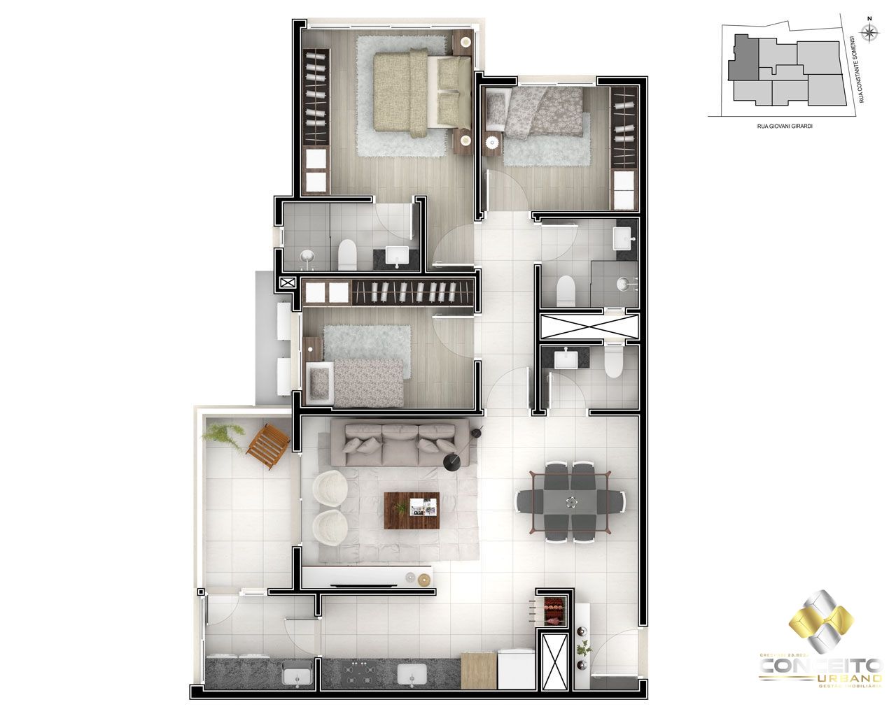 Apartamento à venda com 3 quartos, 95m² - Foto 11