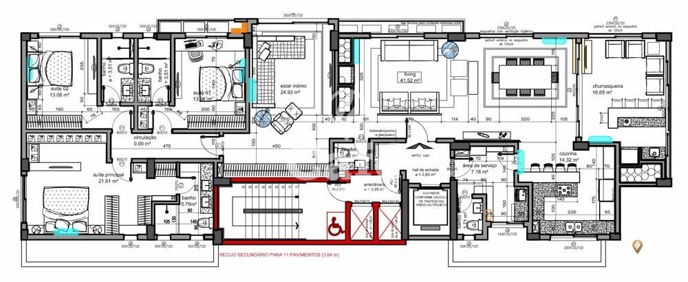 Apartamento à venda com 3 quartos, 202m² - Foto 5