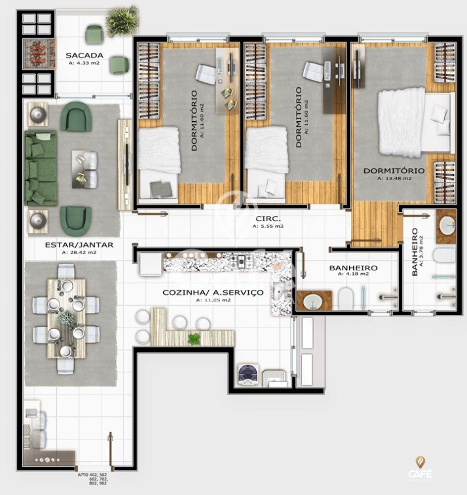 Apartamento à venda com 3 quartos, 118m² - Foto 24