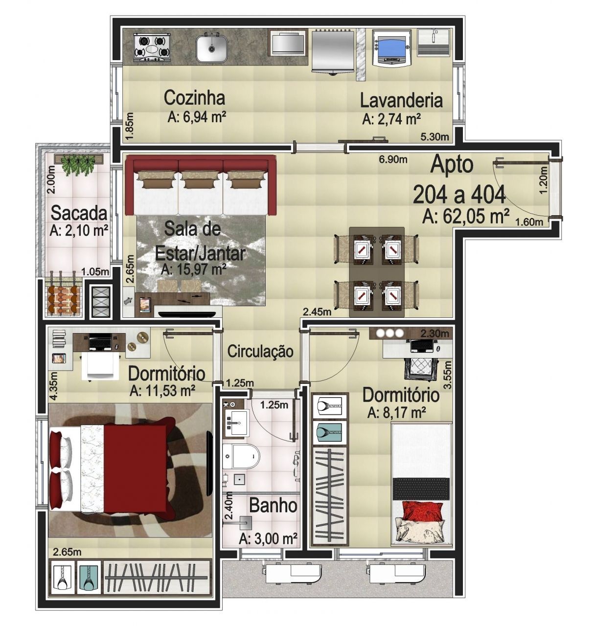 Apartamento, 2 quartos, 65 m² - Foto 15