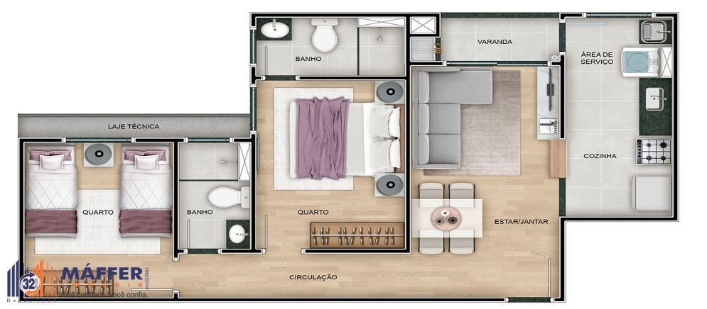 Apartamento, 2 quartos, 51 m² - Foto 6