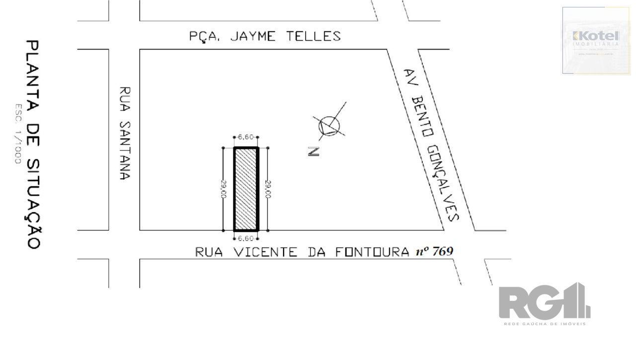 Terreno com 191,4m² no bairro Santana, Porto Alegre/RS