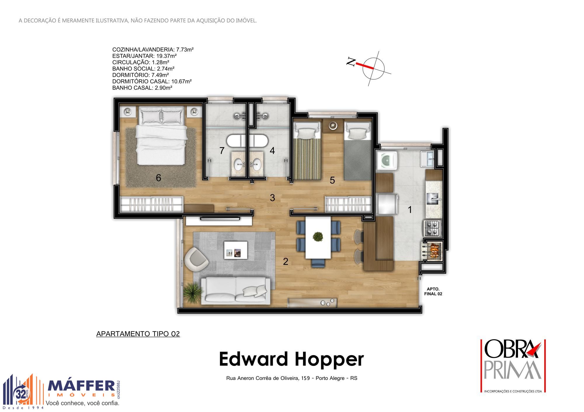 Apartamento, 2 quartos, 62 m² - Foto 3