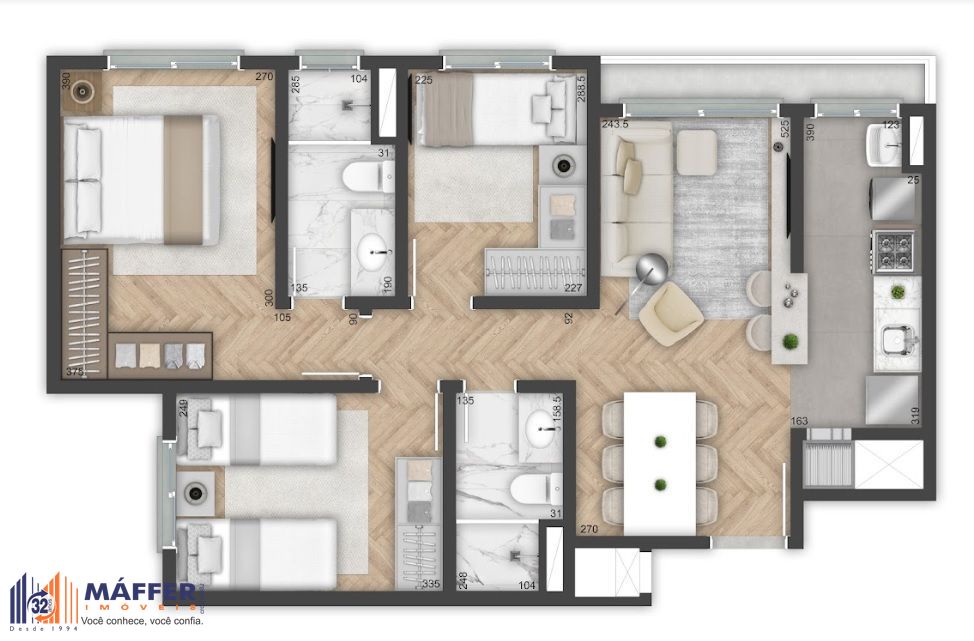 Apartamento, 2 quartos, 56 m² - Foto 4
