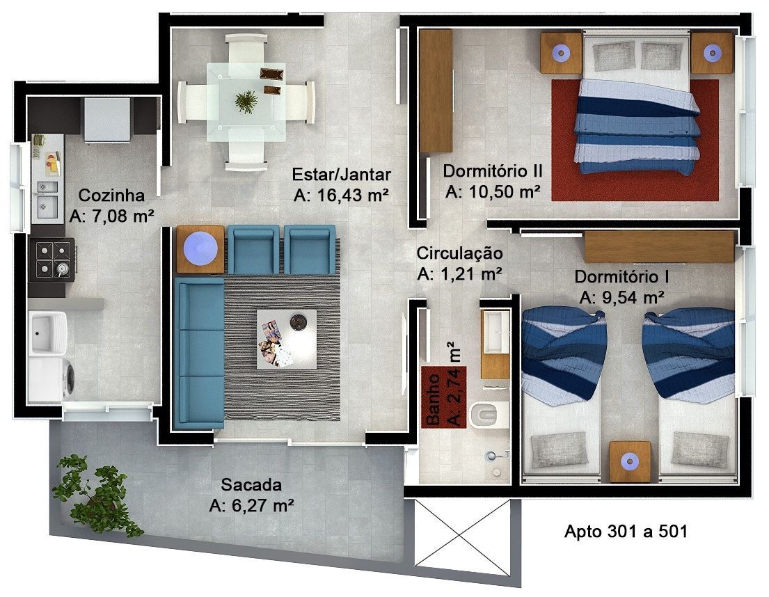 Apartamento, 2 quartos, 61 m² - Foto 24