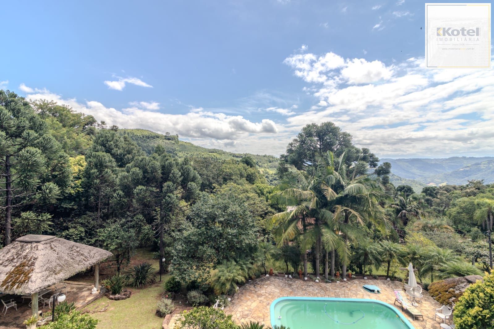 Vista da sacada da casa