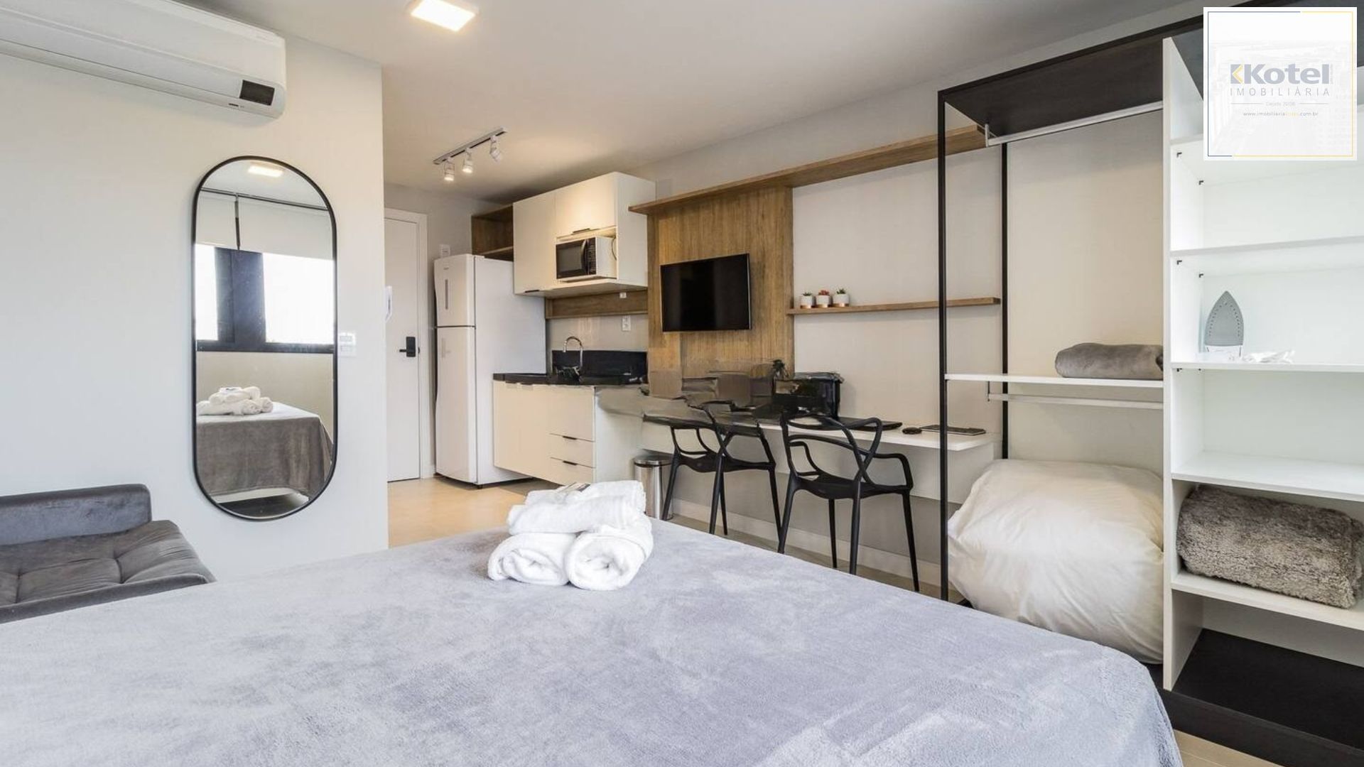 Studio completamente mobiliado e equipado, para comprar, localizado no GO Rio Branco