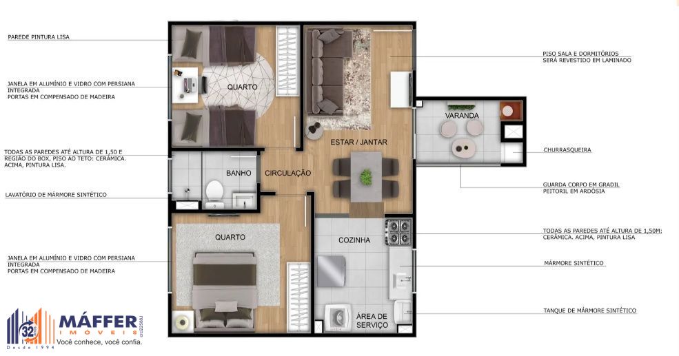 Apartamento, 2 quartos, 40 m² - Foto 4