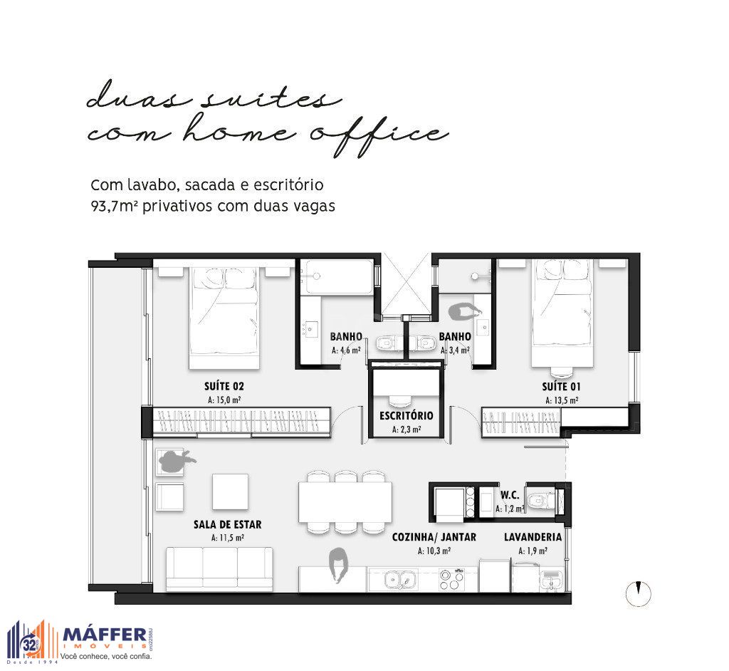 Apartamento, 2 quartos, 93 m² - Foto 4