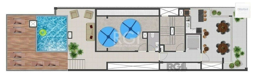 Apartamento para Venda - 50.88m², 1 dormitório, 1 vaga - Centro