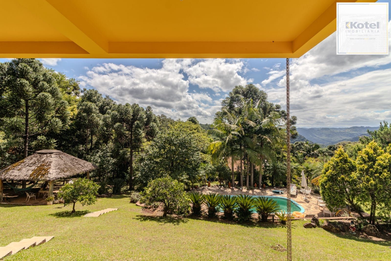 Vista da sacada da casa