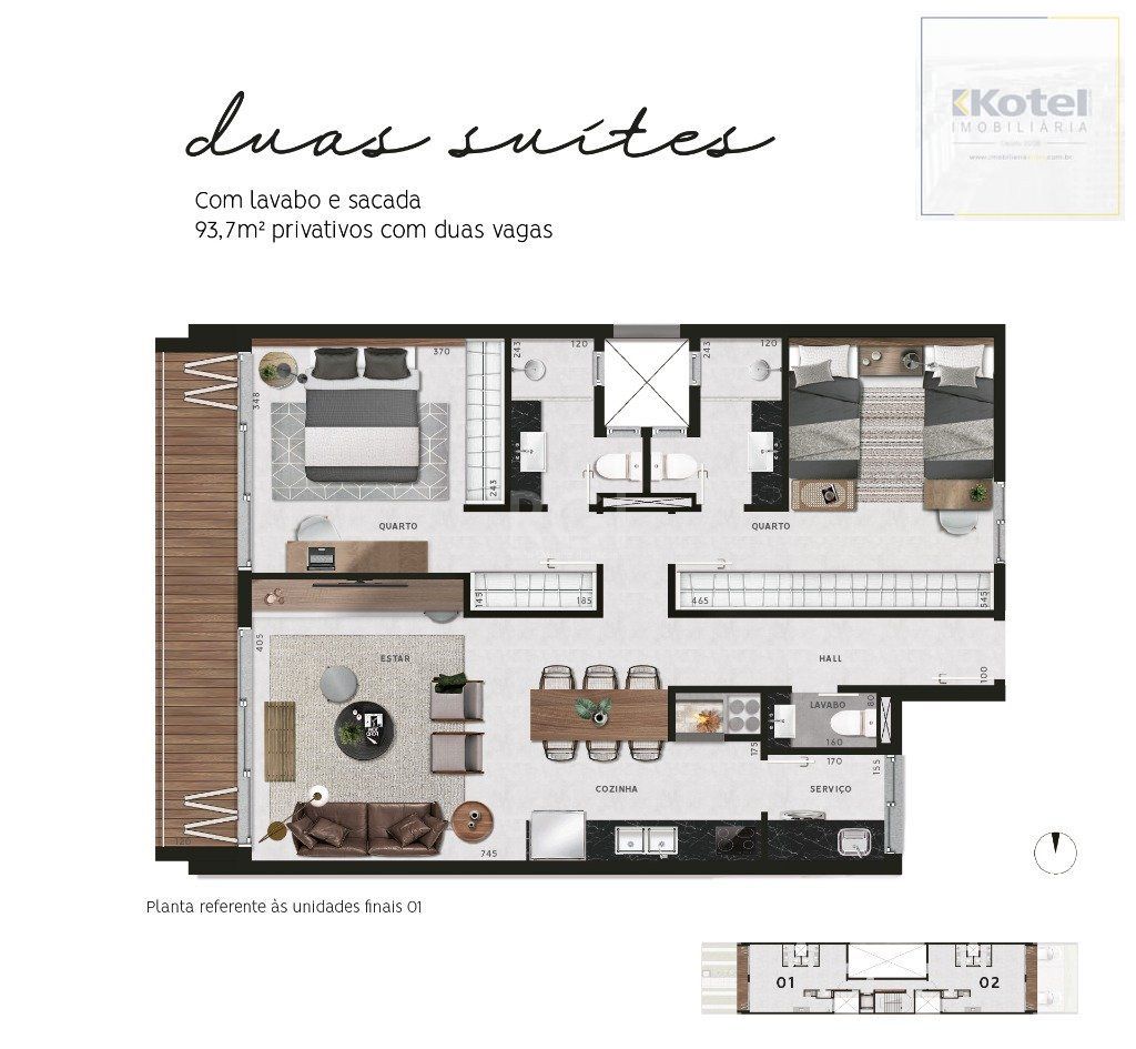 Lançamento para Venda - 93.7m², 2 dormitórios, sendo 1 suites, 2 vagas - Petrópolis — foto 2