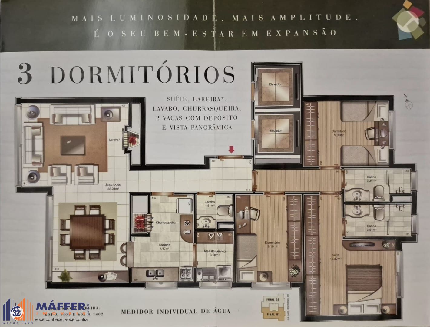 Apartamento, 3 quartos, 105 m² - Foto 50