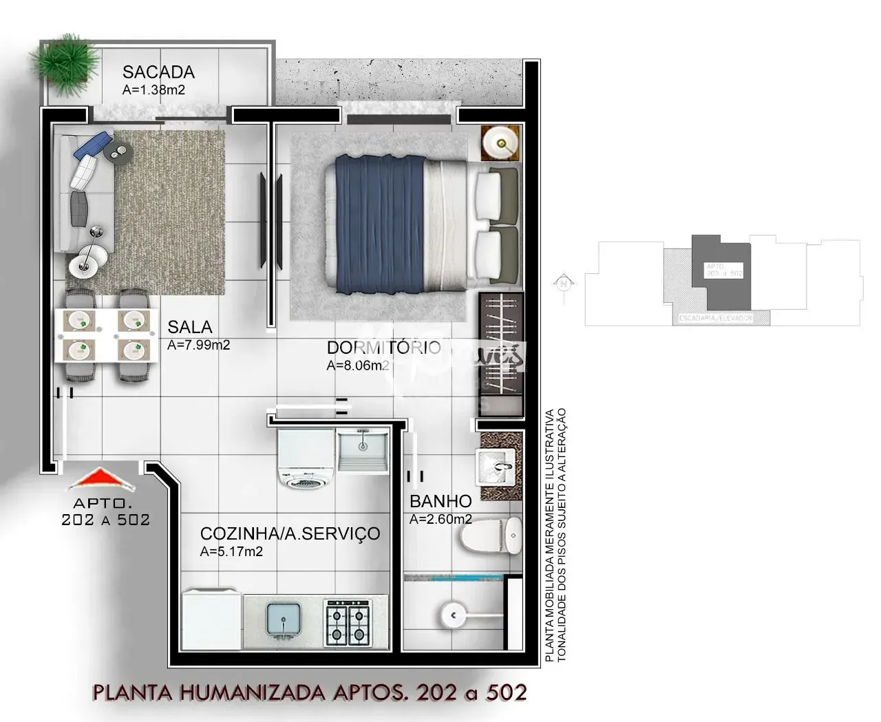 Apartamento, 1 quarto, 49 m² - Foto 7