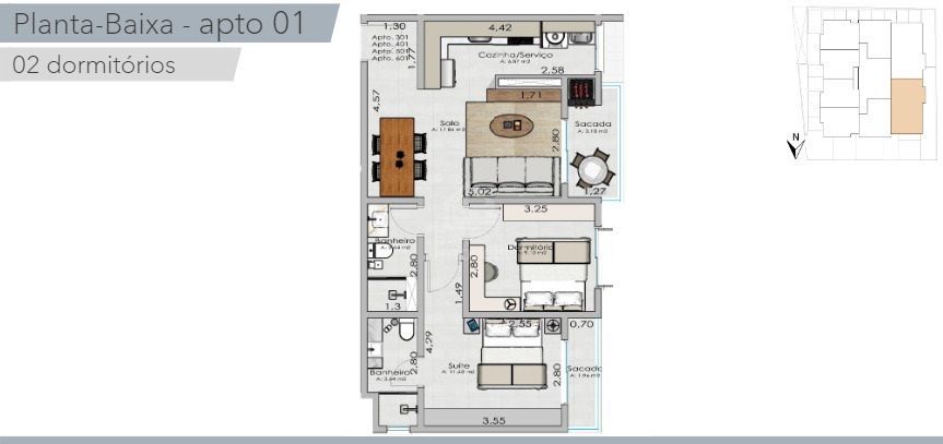 Apartamento à venda com 2 quartos, 67m² - Foto 12