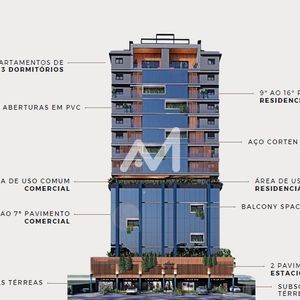 Apartamento com 110m² e 3 dormitórios no bairro Centro em Lajeado para Comprar