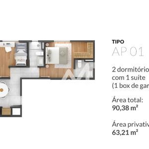 Apartamento com 63m² e 2 dormitórios no bairro Florestal em Lajeado para Comprar