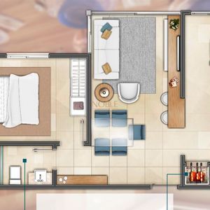 Apartamento com 48m², 1 dormitório, 1 vaga no Dell Ville em Torres para Comprar