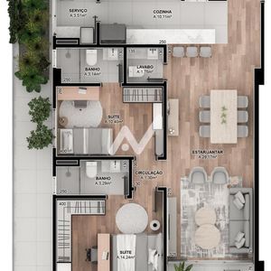 Apartamento com 116m² e 2 dormitórios no bairro Américano em Lajeado para Comprar