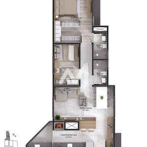 Apartamento com 79m² e 2 dormitórios no bairro Hidráulica em Lajeado para Comprar