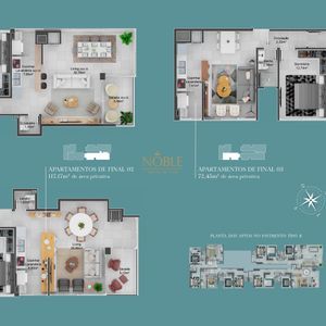 Apartamento com 117m², 3 dormitórios, 3 suítes, 2 vagas no Freedom em Torres para Comprar