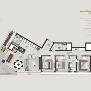 Apartamento com 80m², 2 dormitórios, 1 suíte, 2 vagas no Mirage em Torres para Comprar