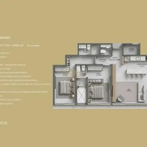 Apartamento com 85m², 2 dormitórios, 2 suítes, 2 vagas no Atlantico em Torres para Comprar