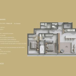 Apartamento com 85m², 2 dormitórios, 2 suítes, 2 vagas no Atlantico em Torres para Comprar