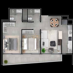 Apartamento com 68m², 2 dormitórios, 1 suíte, 1 vaga no Axxis em Torres para Comprar