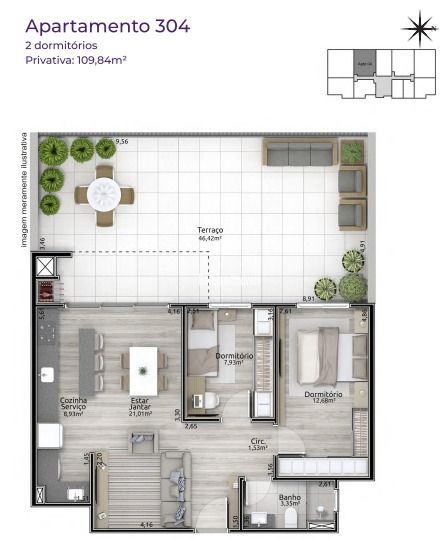 Apartamento, 2 quartos, 69 m² - Foto 23