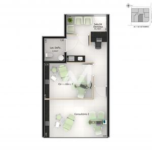 Sala Comercial com 46m² no bairro Florestal em Lajeado para Comprar ou Alugar