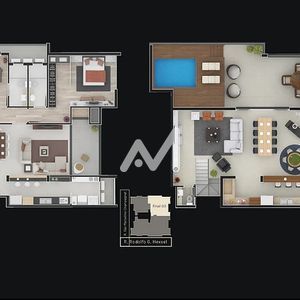 Cobertura com 279m² e 3 dormitórios no bairro Hidráulica em Lajeado para Comprar