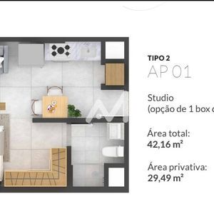 Loft com 29m² no bairro Florestal em Lajeado para Comprar
