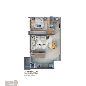 Apartamento com 47m² e 1 dormitório no bairro Hidráulica em Lajeado para Comprar