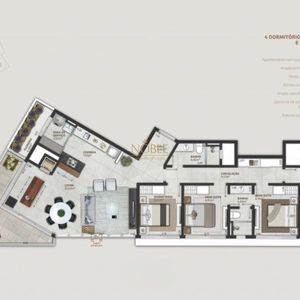 Apartamento com 130m², 4 dormitórios, 4 suítes, 2 vagas no Mirage em Torres para Comprar