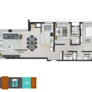 Apartamento com 90m², 2 dormitórios, 2 suítes, 2 vagas no Maui Residencial em Torres para Comprar
