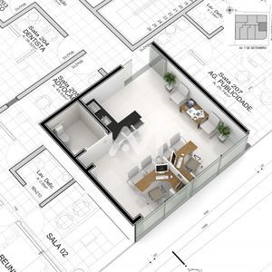 Sala Comercial com 28m² no bairro Florestal em Lajeado para Comprar