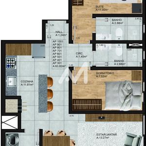 Apartamento com 63m² e 2 dormitórios no bairro São Cristóvão em Lajeado para Comprar